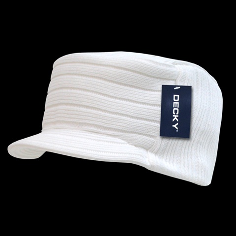 963-WHT Flat Top Jeep Caps- White