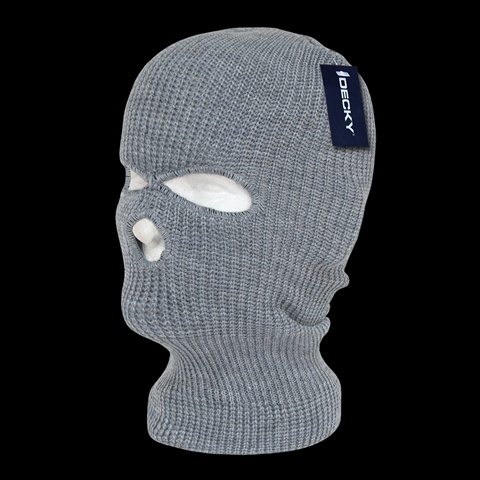 Face Mask 3 Holes Beanie- Heather Grey