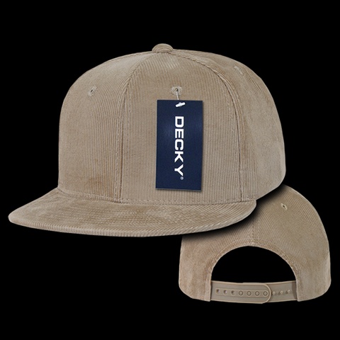 1076-KHA Corduroy Snapbacks, Khaki
