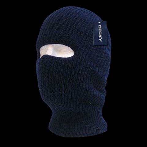 971-NVY Face Mask 1 Hole Beanie- Navy