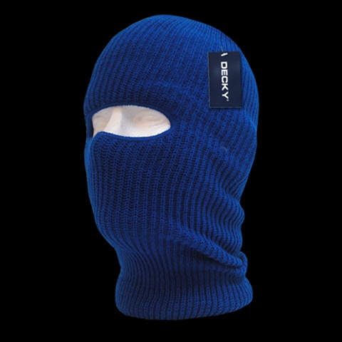 971-RYL Face Mask 1 Hole Beanie- Royal