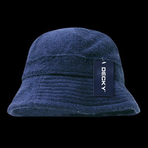 980-NVY Terry Bucket Hats, Navy