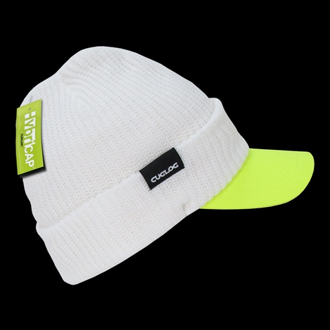 C01-WHTNGR The Original Hybri Cap- White & Neon Green
