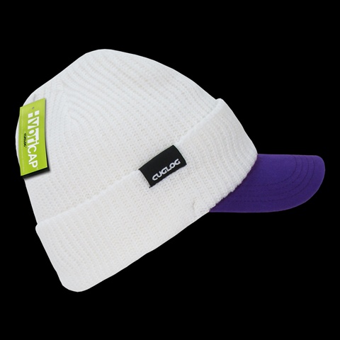 C01-WHTPUR The Original Hybri Cap- White & Purple