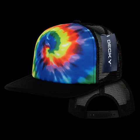 Tie Dye Print Trucker Caps- Rainbow