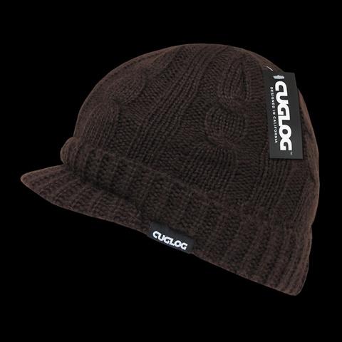 K007-BRN Kosciuszko Sweater Beanie- Brown