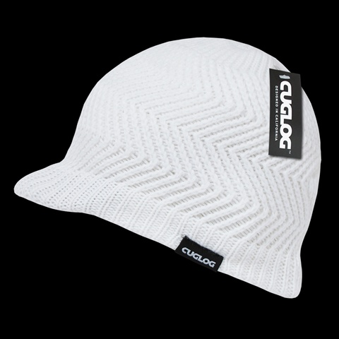 K011-WHT Elbert Zig Zag Pattern Jeep Cap- White