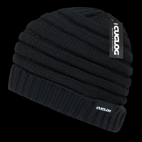 Etna Slouchy Beanie- Black
