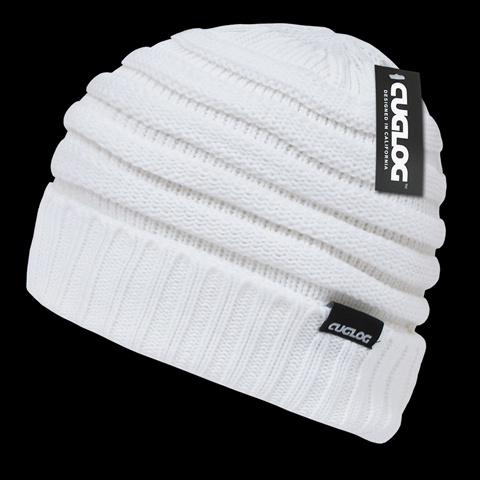 K013-WHT Etna Slouchy Beanie, White