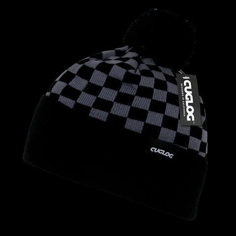 Changbai, Checker Beanie - Grey & Black