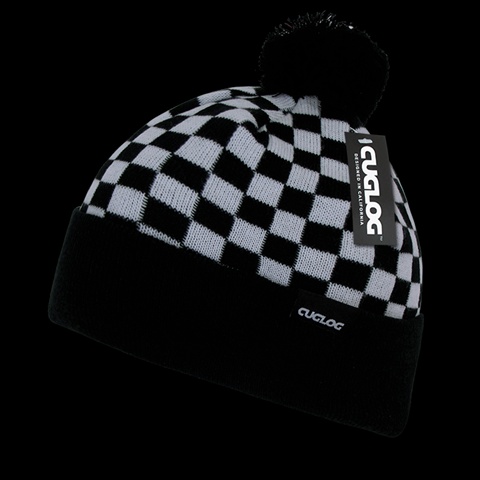 Changbai, Checker Beanie - White & Black
