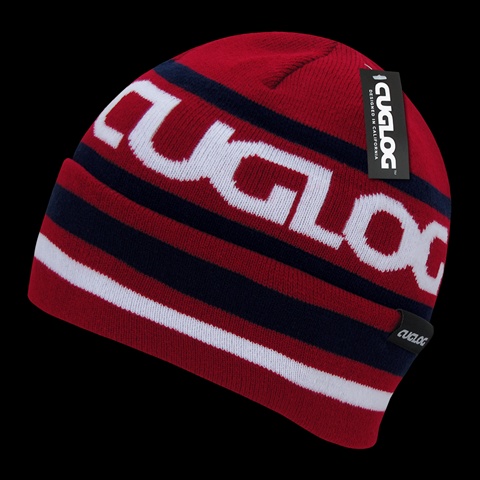 K022-REDNVY Kailash Beanie - Red & Navy