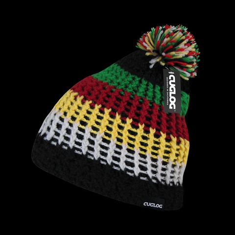 K024-BLKYELGRN Matterhorn Beanie - Black & Yellow & Green