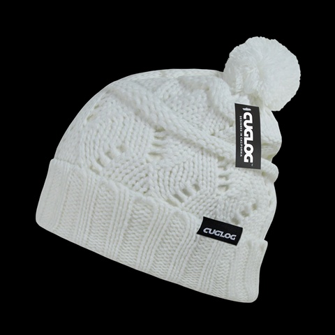 K027-WHT Ben Nevis Beanie - White
