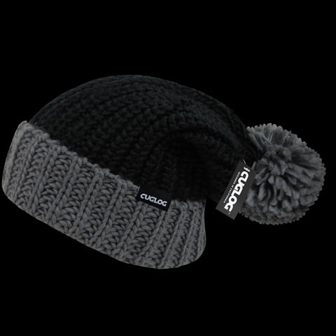 K030-BLKGRY Rainier Beanie - Black & Grey