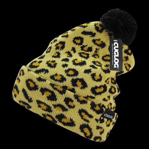 K040-LEO-GLD Atakora Beanie- Leopard - Gold