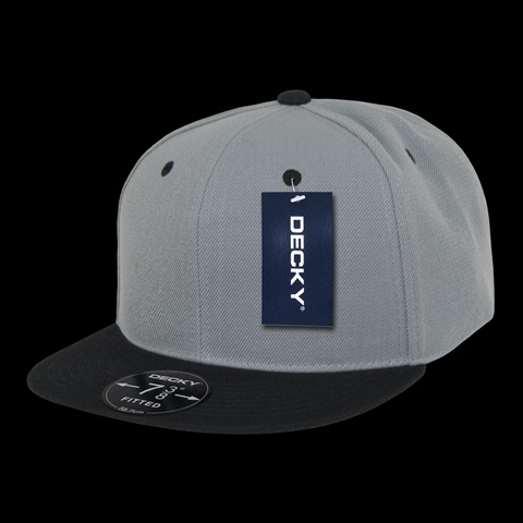RP1-PL-GRB-22 Retro Fitted Caps Grey & Black - 6.86
