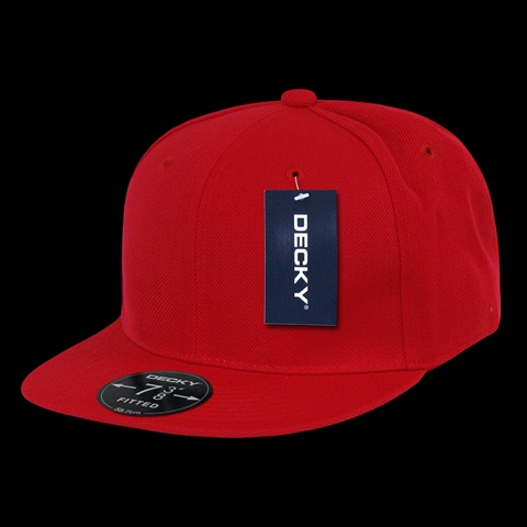 Retro Fitted Cap, Red, Size 7.25