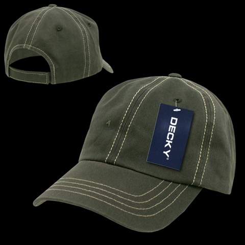 111-BROKHA Contra-Stitch Washed Polo Cap- Brown & Khaki