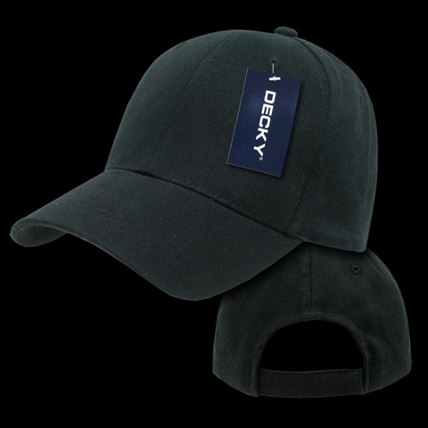 112-BLK Brushed Bull Denim Baseball Cap- Black