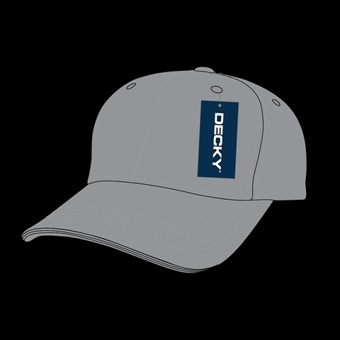 205-GRY Washed Cotton Polo Cap- Grey
