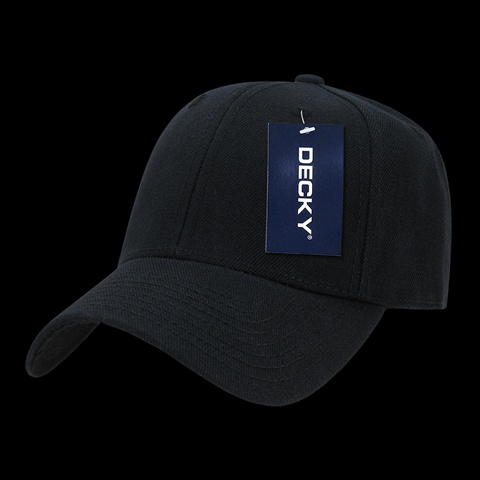 206-BLK Low Crown Pro Baseball Cap- Black
