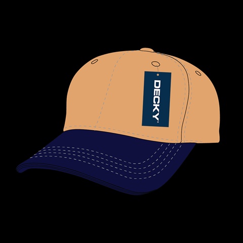 206-KHANVY Low Crown Pro Baseball Cap- Khakhi & Navy