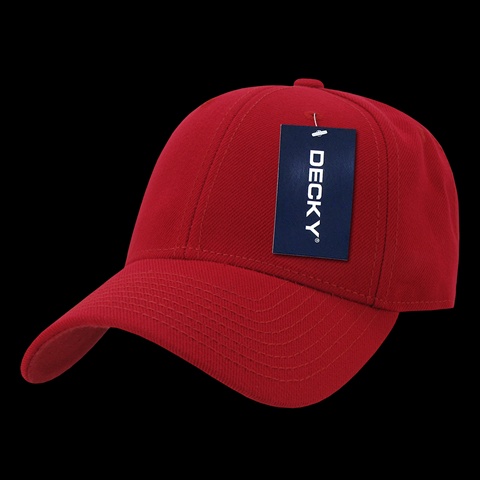 206-RED Low Crown Pro Baseball Cap- Red