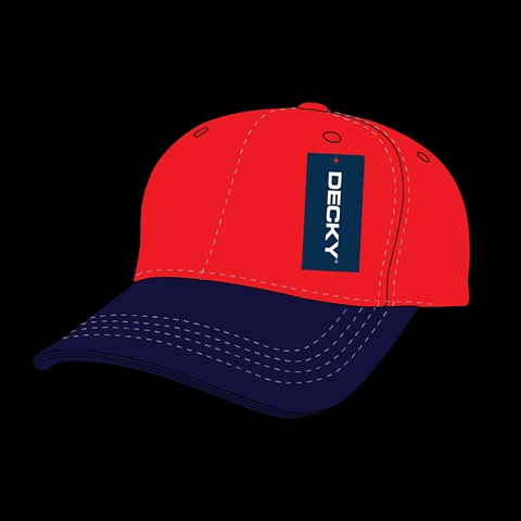 206-REDNVY Low Crown Pro Baseball Cap- Red & Navy