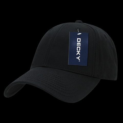 Low Crown Cotton Baseball Cap- Black
