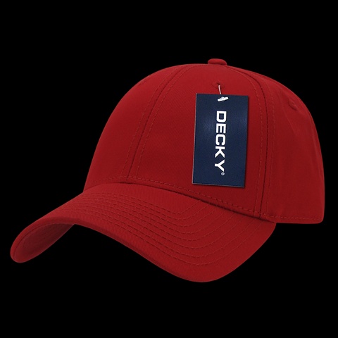 Low Crown Cotton Baseball Cap- Red