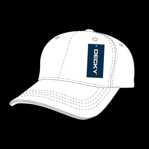 Low Crown Cotton Baseball Cap- White