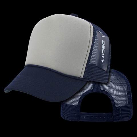 212-NVYGRY Industrial Mesh Cap- Navy & Grey