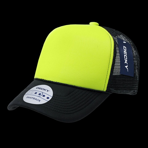 220-N.YEL Two Tone Neon Trucker Cap- Yellow
