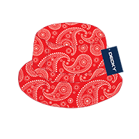 Paisley Bucket Hat- Red - Large & Extra Large