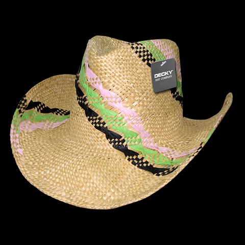 Picture of Decky 521-Natural <li>Product - Hillary&#44; Yellow Straw Cowboy Hats&#44; Natural