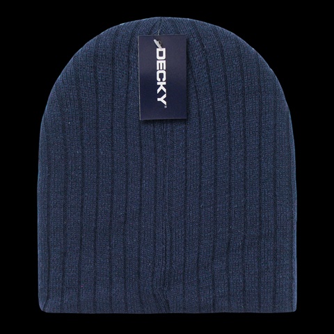 601-NVY Cable Beanies- Navy