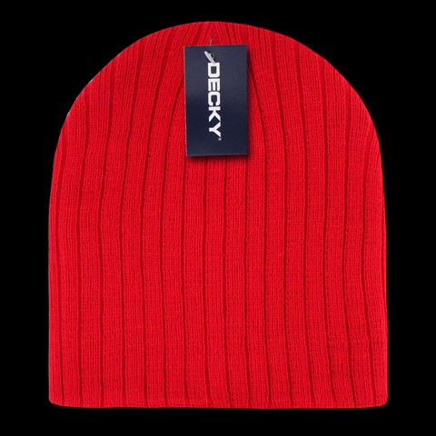 601-RED Cable Beanies- Red