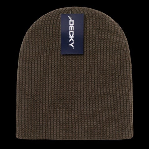 608-BRN GI Cuffless Watch Caps- Brown