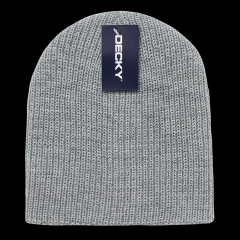 608-HGY GI Cuffless Watch Caps- Heather Grey
