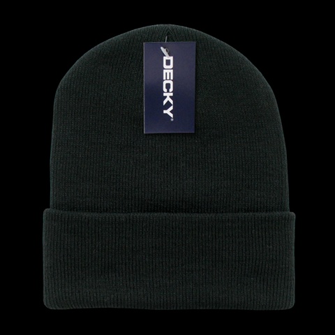 613-BLK Acrylic Knit Caps- Black