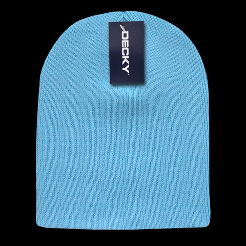684-LBL American Made Watch Cap - No Cuff- Light Blue
