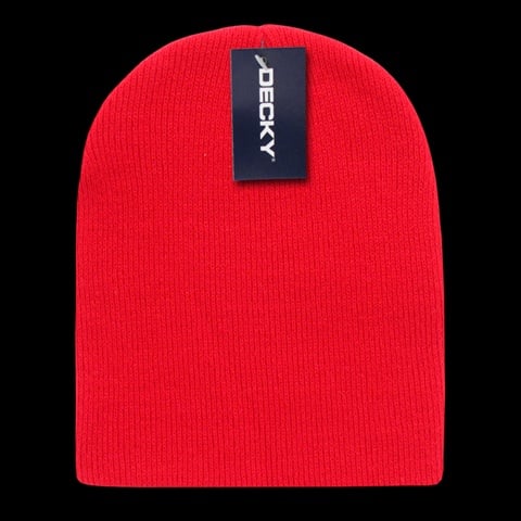 American Made Watch Cap - No Cuff- Red