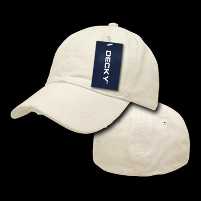 Decky 860-PL-CRM-02 Vintage Fitted Polo Caps- Cream - Medium