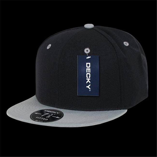 Decky RP1-PL-BLG-22 Retro Fitted Caps Black & Grey - 6.86