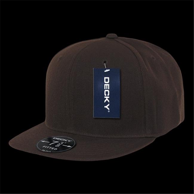 Decky RP1-PL-BRN-25 Retro Fitted Caps Brown - 7.25