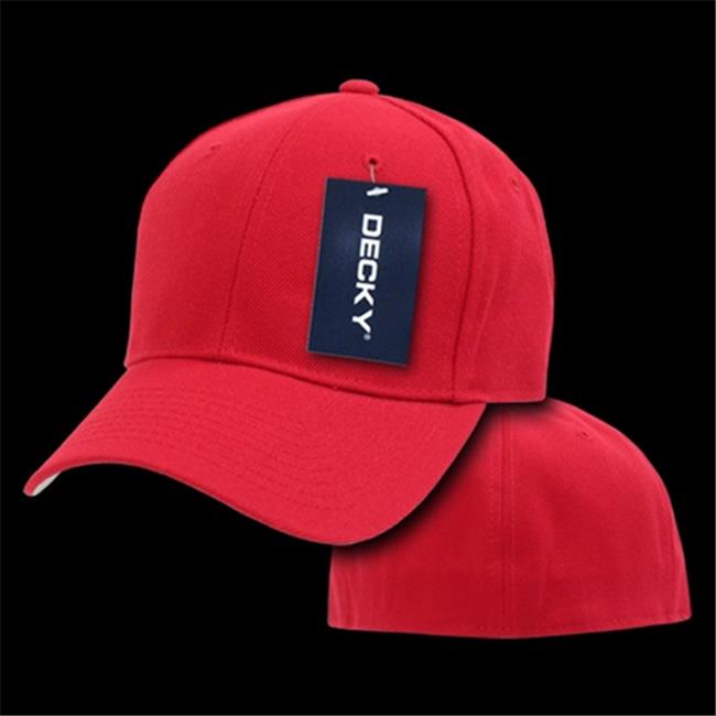 Decky 402-PL-RED-21 Fitted Cap- Red - 310- Size - 6.75