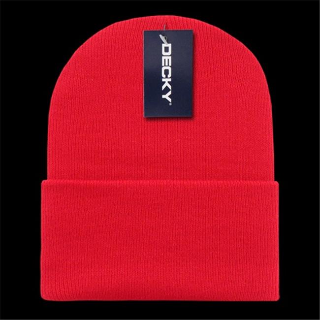 Decky 613-RED Acrylic Knit Caps- Red