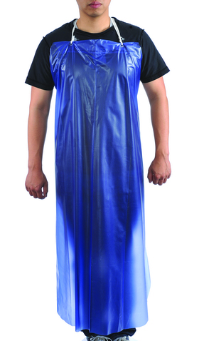 Blue PVC Apron 35 x 45 In., Pack 50