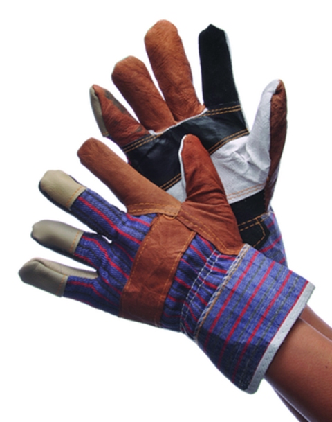 30-0888-1 Multi Color Leather Work Gloves- 10 Dozen